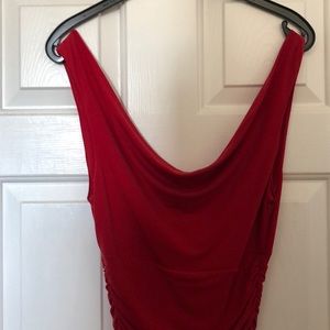 Arden B Classy Red Waterfall Top